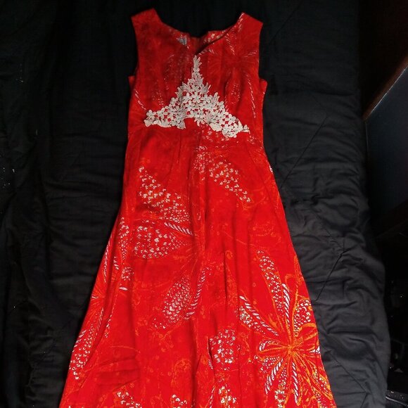 Vintage Alice Of California Psychedelic Pattern Sleeveless Dress Midi - Picture 2 of 6